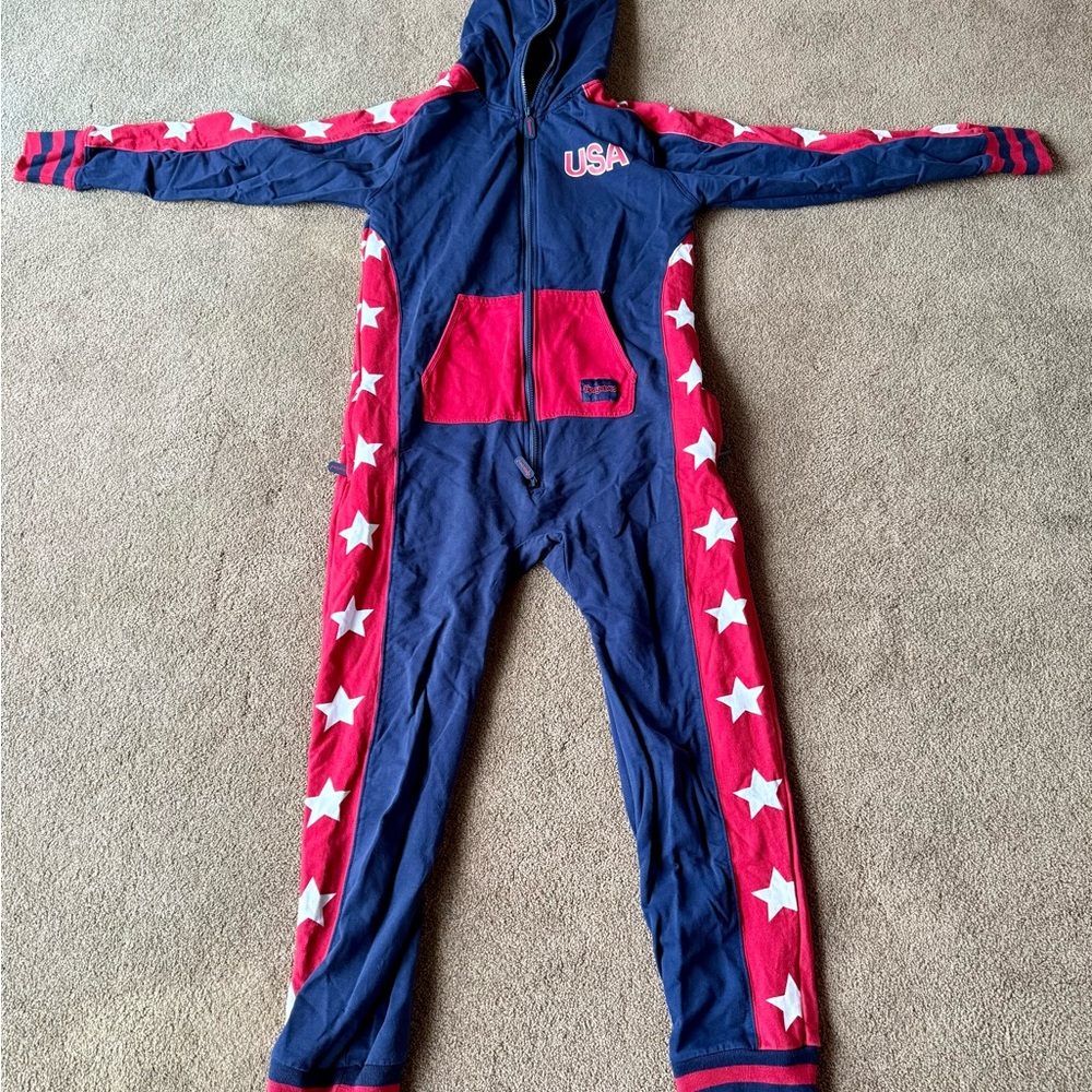 USA Tipsy Elves One Piece Jumpsuit - Blue and Red